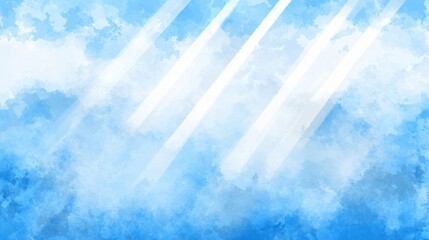 Abstract Blue Watercolor Background with Light Rays