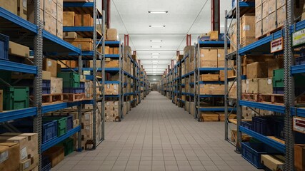Warehouse, Logistic Distribution Industrial Interior