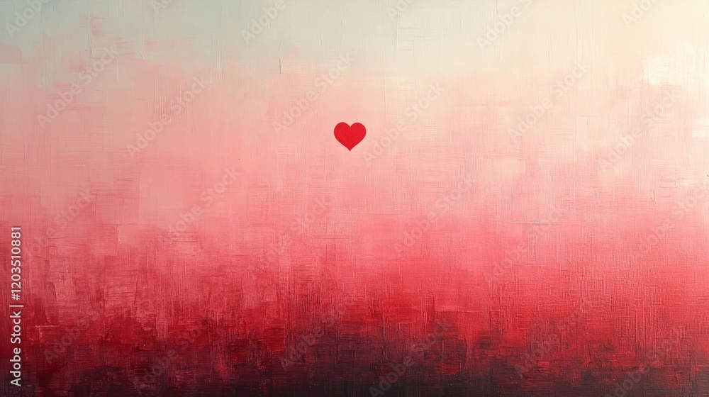 Poster a very subtle gradient of soft pink with a tiny red heart near the center