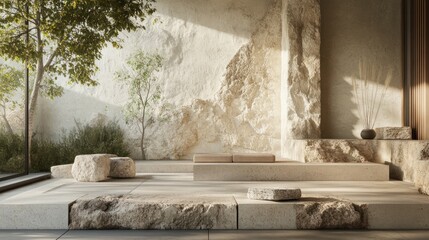 Perfectly balanced stones laid in even layers, creating a serene and harmonious arrangement with natural textures.
