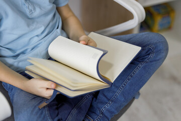 woman reading a book