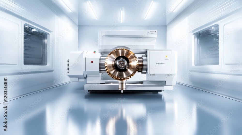 Aufkleber a high-resolution image of a sleek machining tool optimized for precision engineering, capturing the