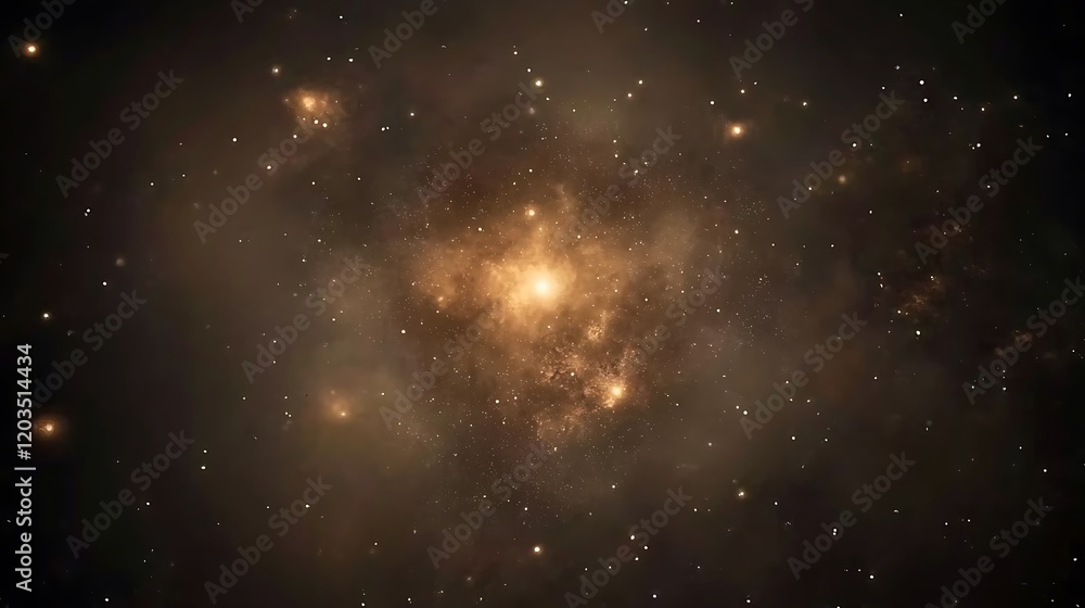 Poster abstract sci-fi background in clean style with white elements
