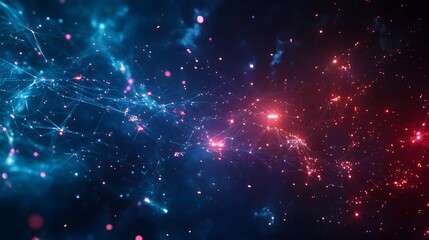 Obraz premium 67. A futuristic image of a connected web hosting network with high-speed data transfer and seamless performance