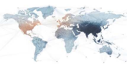 70. A digital map with fast data connections between servers across different continents, showcasing global web hosting speed