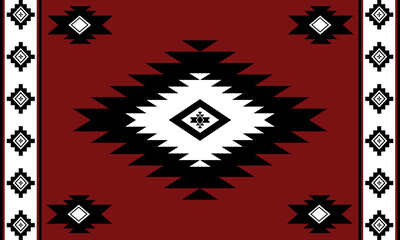 Navajo tribal vector seamless pattern. Native American ornament. Ethnic South Western decor style. Boho geometric ornament. Vector seamless pattern. Mexican blanket, rug. Woven carpet illustration