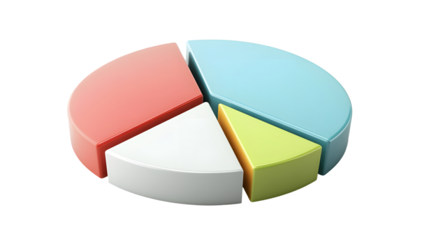 3D pie chart data analysis presentation infographic