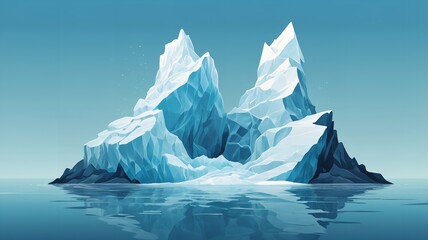 Abstract iceberg illusion diagram depicting what people see versus what lies beneath

