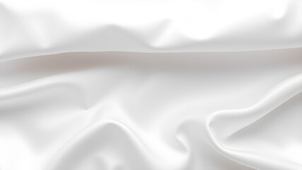 Fototapeta premium white silk fabric background copy space. Generative AI