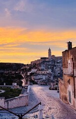 Fototapeta premium sunset over the fortress