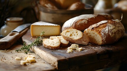 bread with cheese and herbs