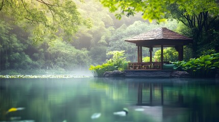 japanese garden in autumn