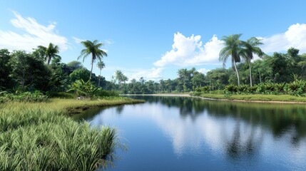 Tropical Lake Paradise