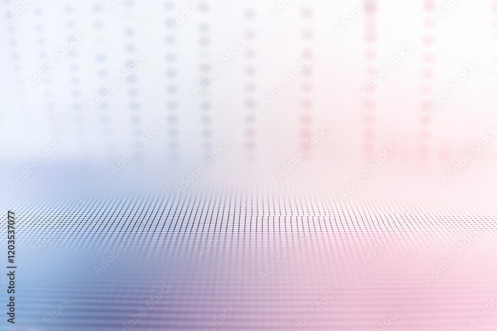 Aufkleber soft gradients and patterns evoke a tranquil digital landscape at dawn in a modern workspace. genera