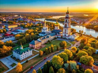 Aerial View of Ryazan Cityscape, Russia - Drone Photography
