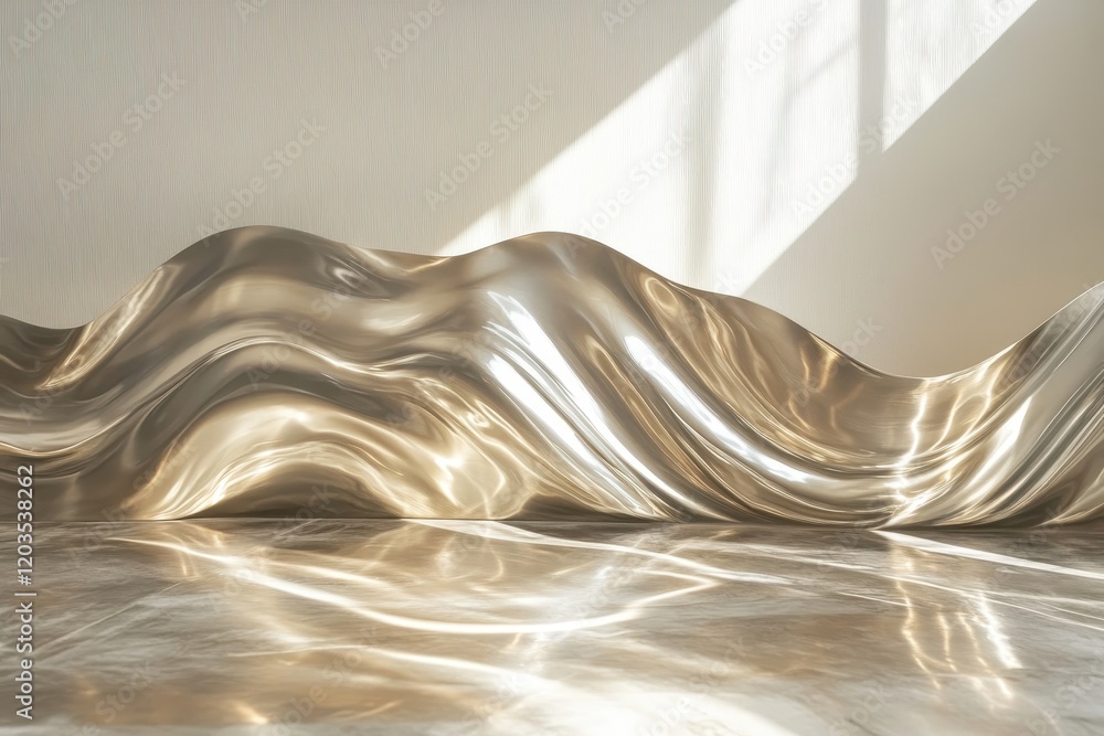 Aufkleber soft reflections dance across a fluid surface illuminated by gentle sunlight in a serene setting. ge