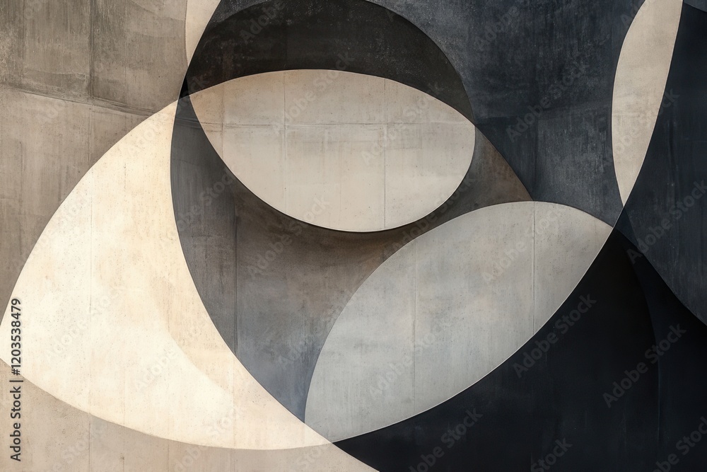 Poster artistic interplay of light and shadow on a textured wall in a modern urban setting. generative ai
