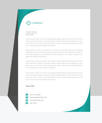 Letterhead design template for business. Simple and fist class letterhead design. Print for ready free download.