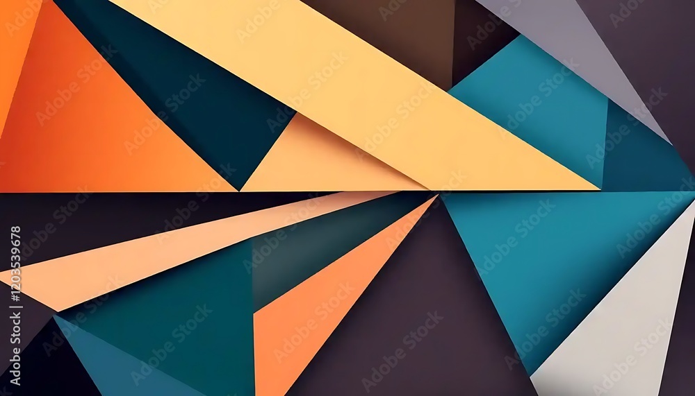 Poster abstract geometric shapes pattern design