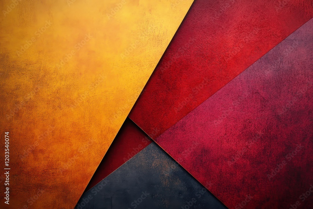 Poster vibrant fusion of colors creating abstract geometry in a stunning art composition. generative ai