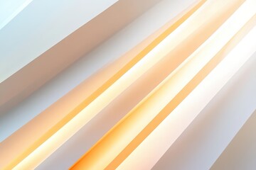 Fototapeta premium Soft rays of light streaming through geometric shapes in a modern interior setting at dawn. Generative AI