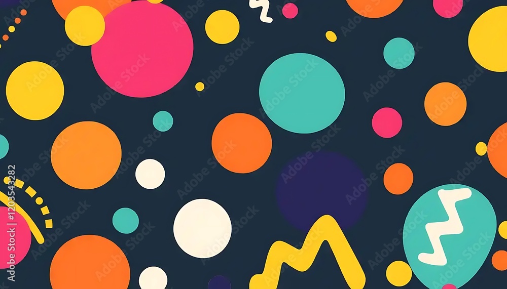 Poster abstract colorful circles pattern design background