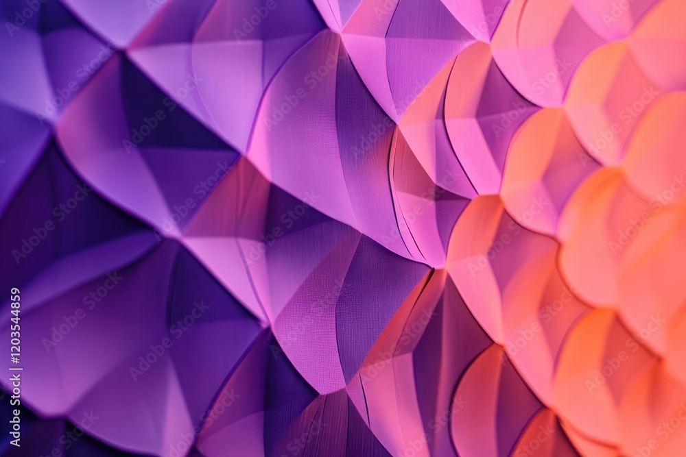 Poster vibrant patterns of folded paper display a stunning interplay of shades and textures in a creative c