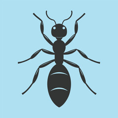 Ant silhouette vector illustration art design. Ant Vector Design Logo. Ant Illustration With Various Shapes on white background. 