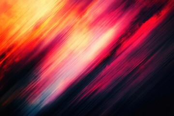 Vibrant sunset colors blend harmoniously over a tranquil horizon as light dances across the canvas of the sky. Generative AI
