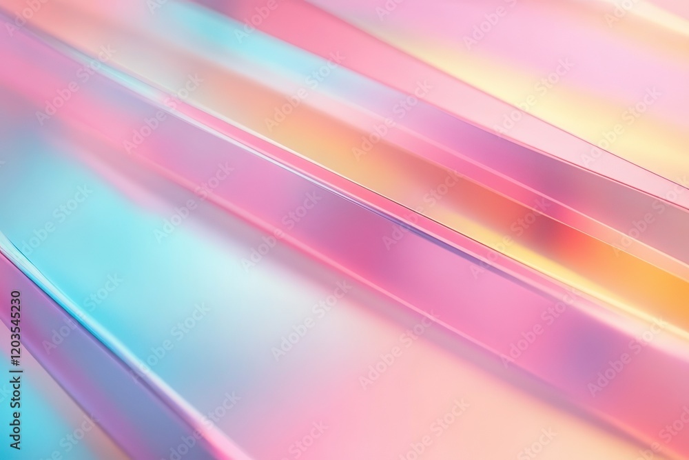 Aufkleber colorful reflections dance in soft light, creating an abstract texture of pastel hues and smooth lin