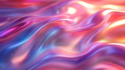 Holographic iridescent abstract background a smooth gradient of pastel pearl hues Aesthetic y2k rainbow design flowing across the screen creating a vibrant and futuristic visual effect