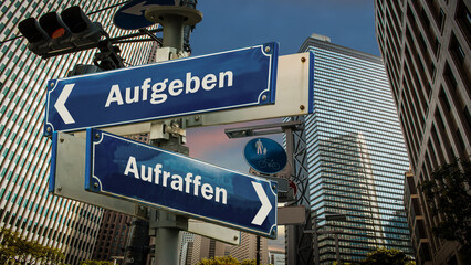 Signposts the direct way to Pick up versus Give up