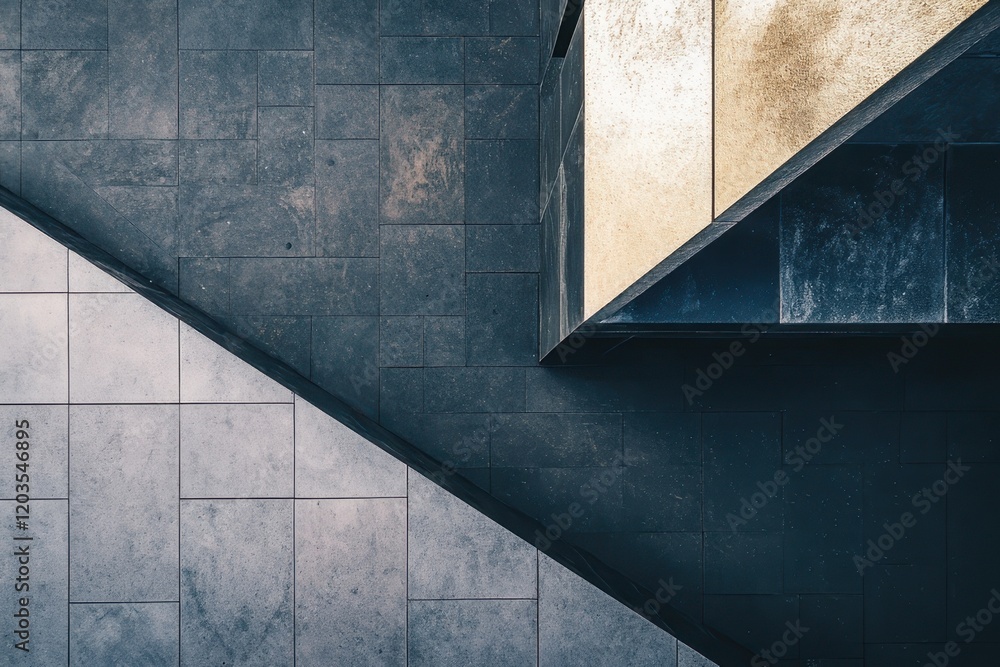 Aufkleber geometric elegance captured from above, showcasing intricate patterns and contrasting textures in a 