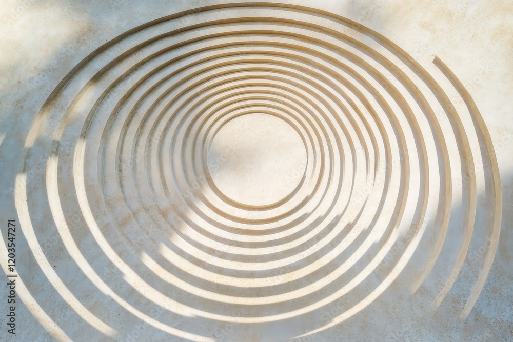Poster intricate geometric patterns create a mesmerizing visual experience in serene natural sunlight. gene