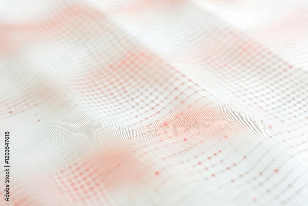 Poster textured fabric with subtle patterns showcasing delicate hues of pink and white, creating an elegant