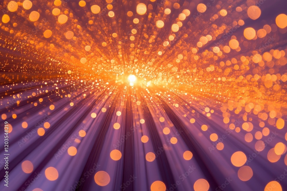 Poster vibrant burst of light and color radiates from a central point, creating a mesmerizing visual effect