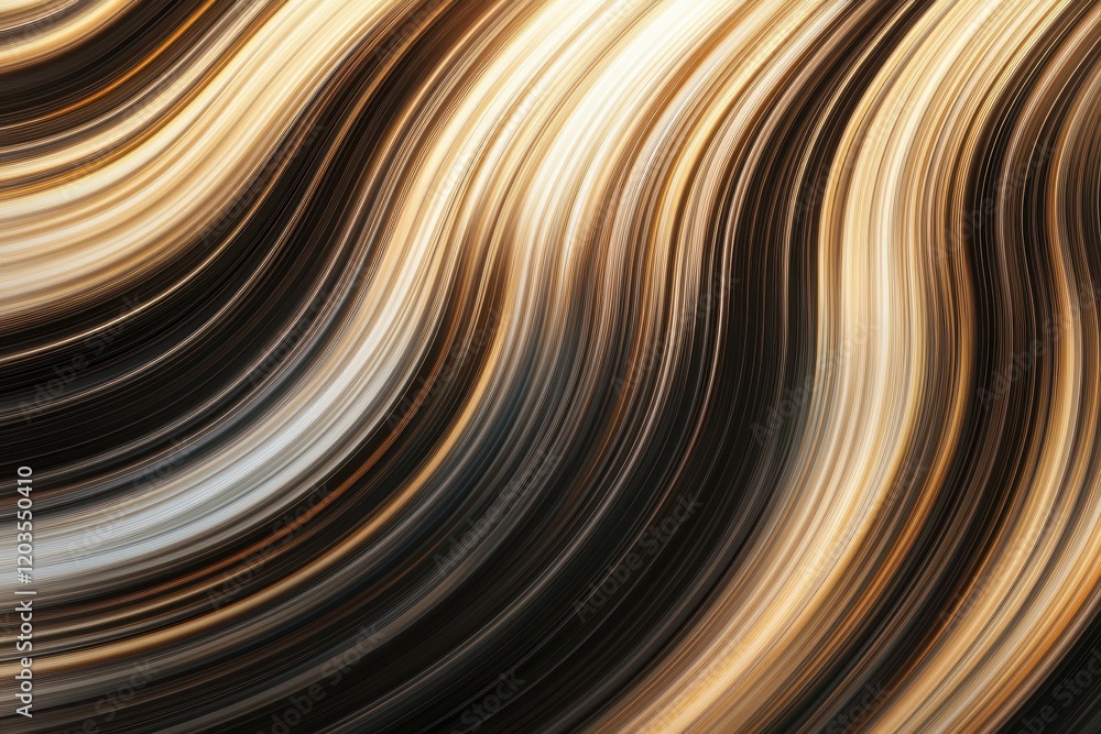 Aufkleber flowing streams of golden and dark hues create a mesmerizing abstract artwork full of energy and mov