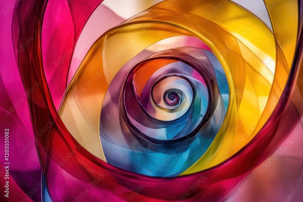 Aufkleber vibrant swirls of color create a mesmerizing spiral pattern resembling an abstract artwork of ethere