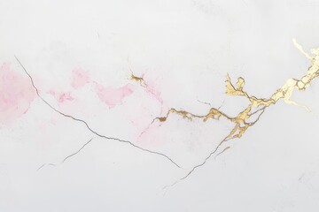 Elegant marble surface with delicate pink hues and striking gold veins for modern design inspiration. Generative AI