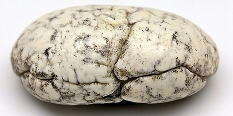 Naklejka premium Abstract Stone Brain Texture Closeup AI Art