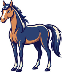 Obraz premium Beautiful animal horse vector artwork illustration 