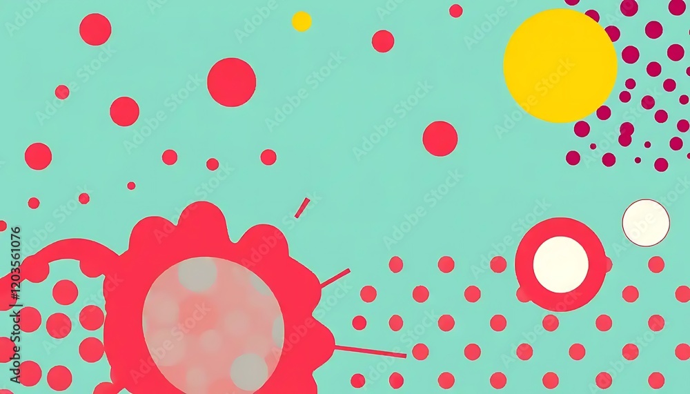 Poster abstract colorful circles pattern design