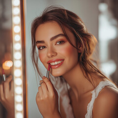 Smiling with Lipstick