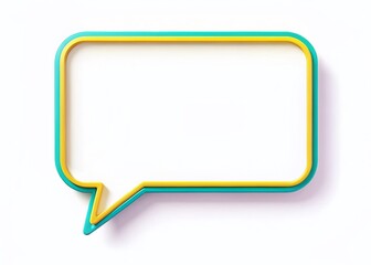 Blank Speech Bubble Outline: Right-Positioned Copy Space for Text and Design