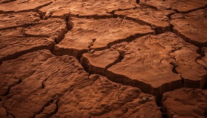 Fototapeta premium Close-up view of a brown ground surface, showcasing natural textures and earthy tones, ideal for nature photography and organic product backgrounds