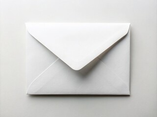 Blank White Envelope Mockup on White Background - Postcard or Letter Template