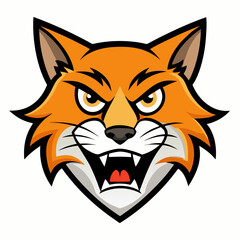 Fierce Angry Wildcat Logo with Bold Design Vector Illustration