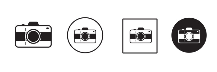 Camera icon set. photo camera icon. camera photography icon.