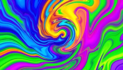 Fototapeta premium Vibrant Swirling Colors Abstract Art Design