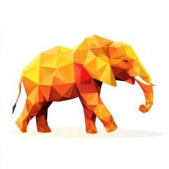 Geometric elephant illustration